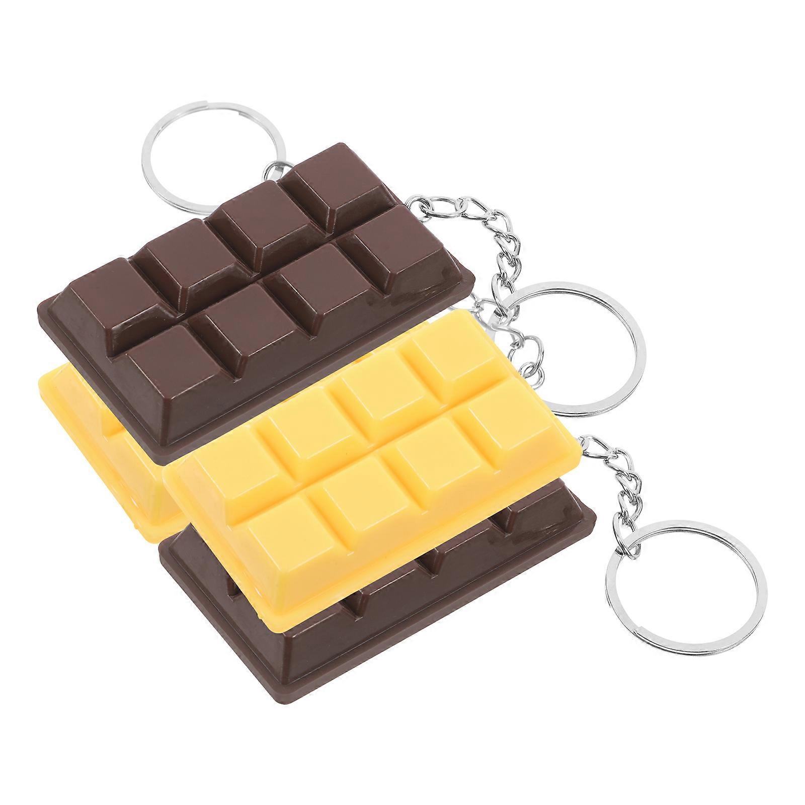 Chocolate Keychains 4Pcs Realistic Model for Decorative Purposes