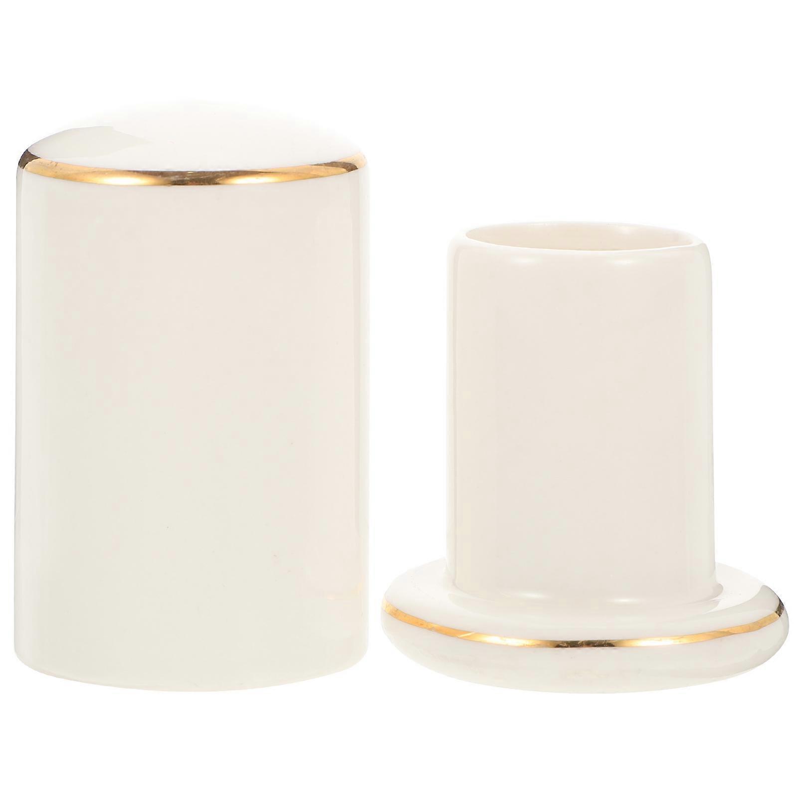 Ceramic Toothpick Holder 1 Set Desktop Container Box Home Accessory