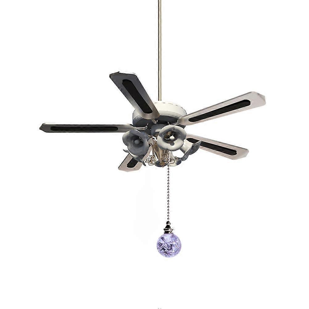 Ceiling Fan Pull Chain with Purple Cracked Glass Bead, Adjustable Length for Light and Fan Control