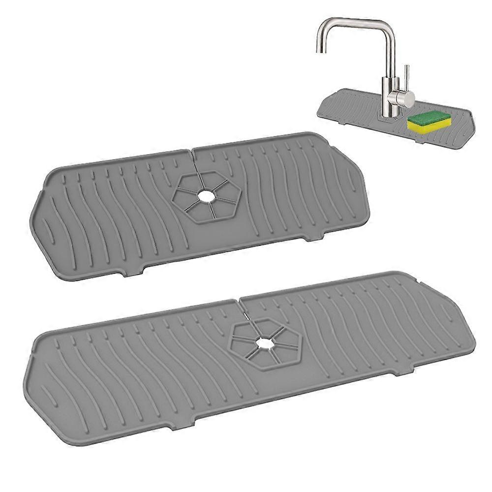 Silicone extension pad for faucet handle drip, faucet splash shield, kitchen sink splash shield