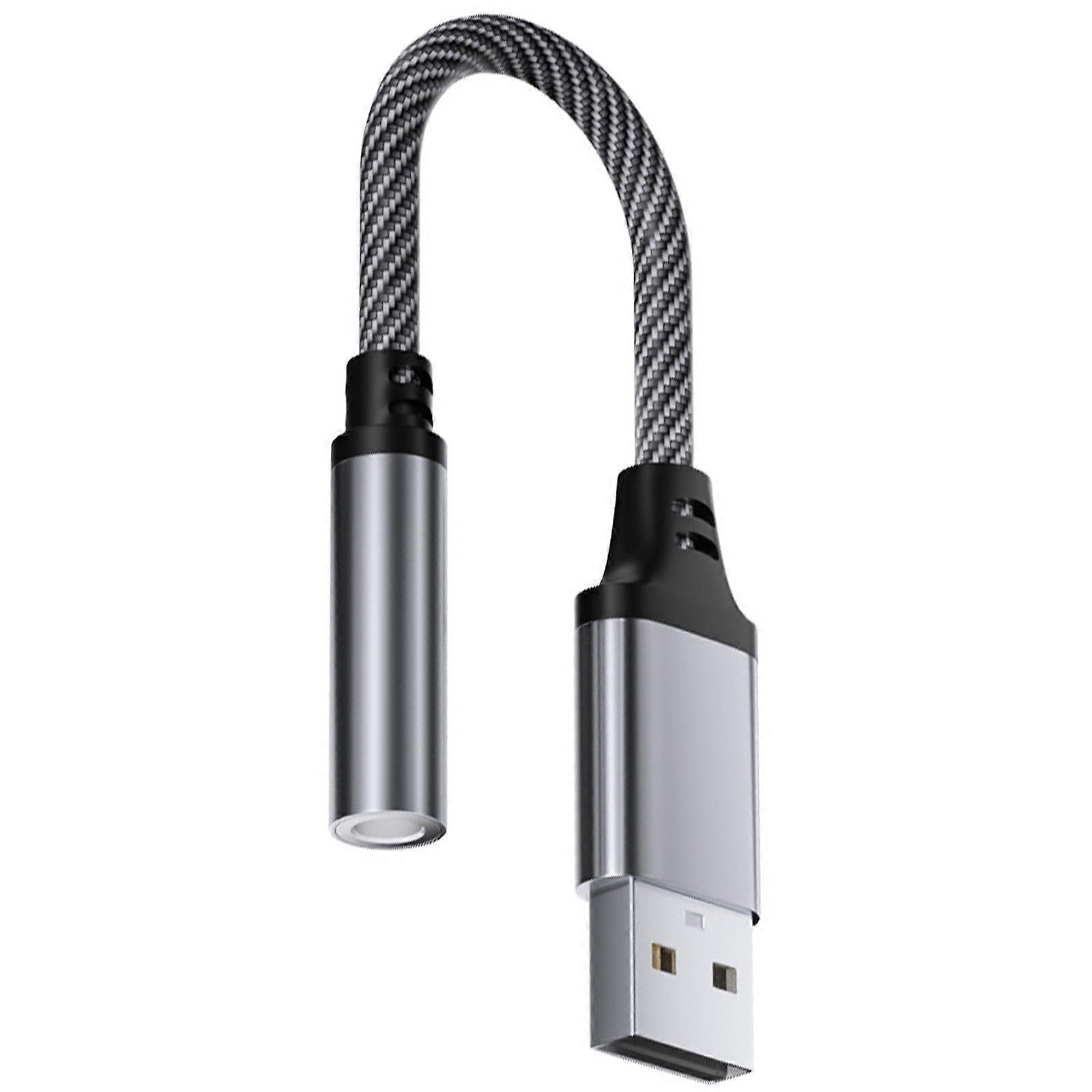 USB To 3.5mm Auditory Adapter Headphone Microphone Sound Enhancer For Computers And Digital Devices Copper Wire Audio