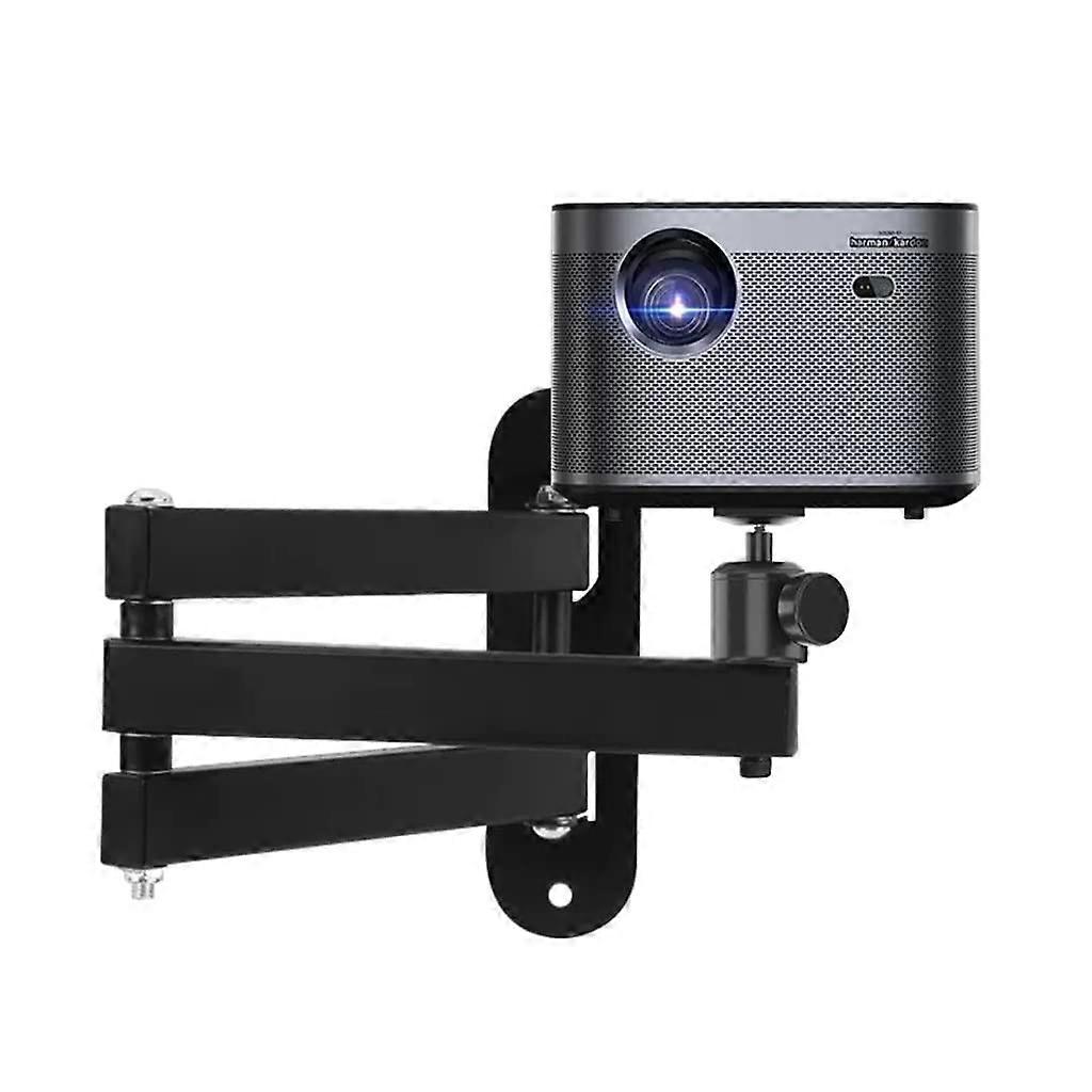 Projection Mount With Extending Arms, 360 Degree Rotatable Projector Bracket, Black, Supports Up To 2kg
