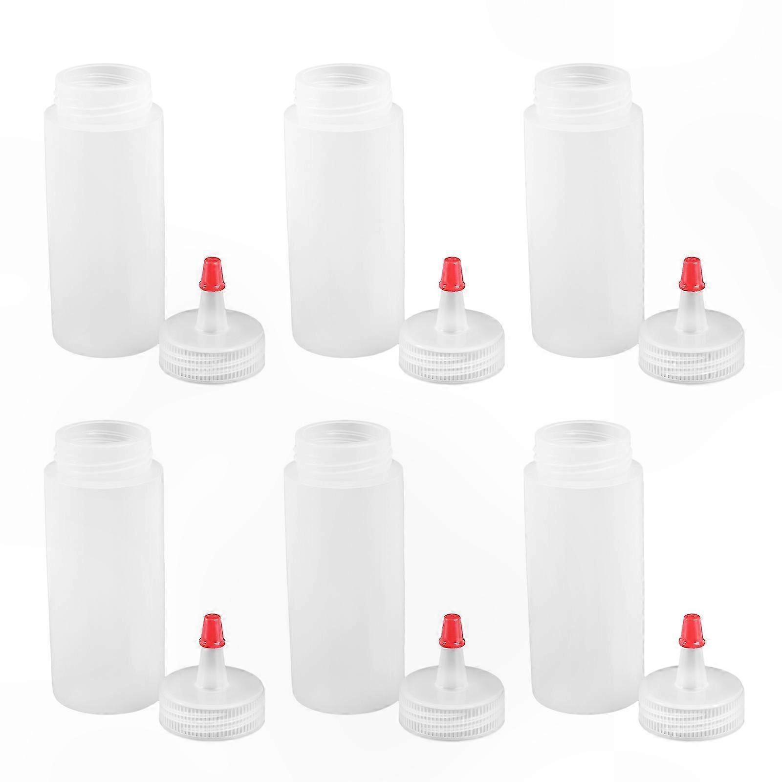 6-Pack 120ml Multi-Purpose Plastic Squeeze Dispenser Bottles for Liquid Storage
