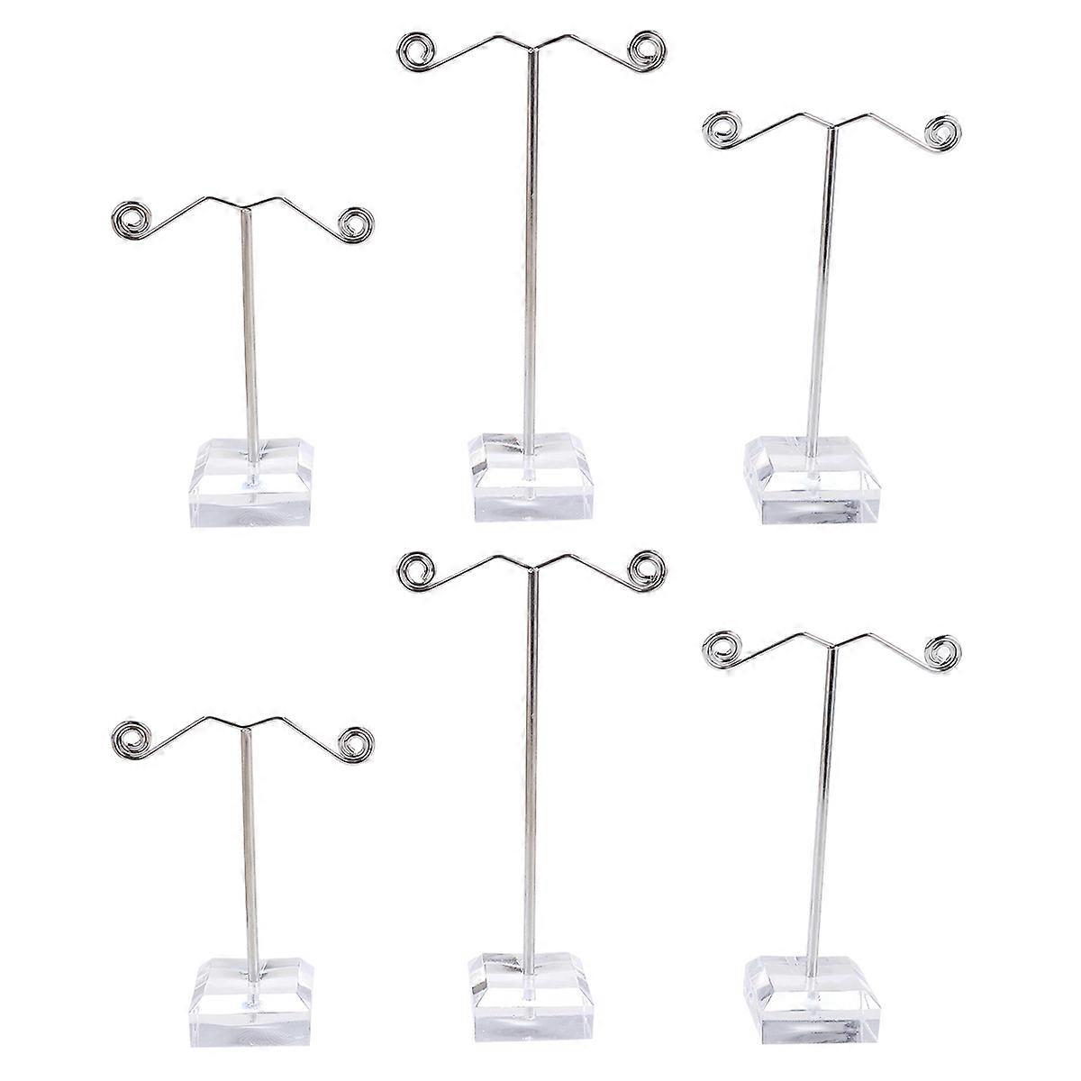 Acrylic Earring Holder T-Shape Design for Earrings Display 12Pcs Set
