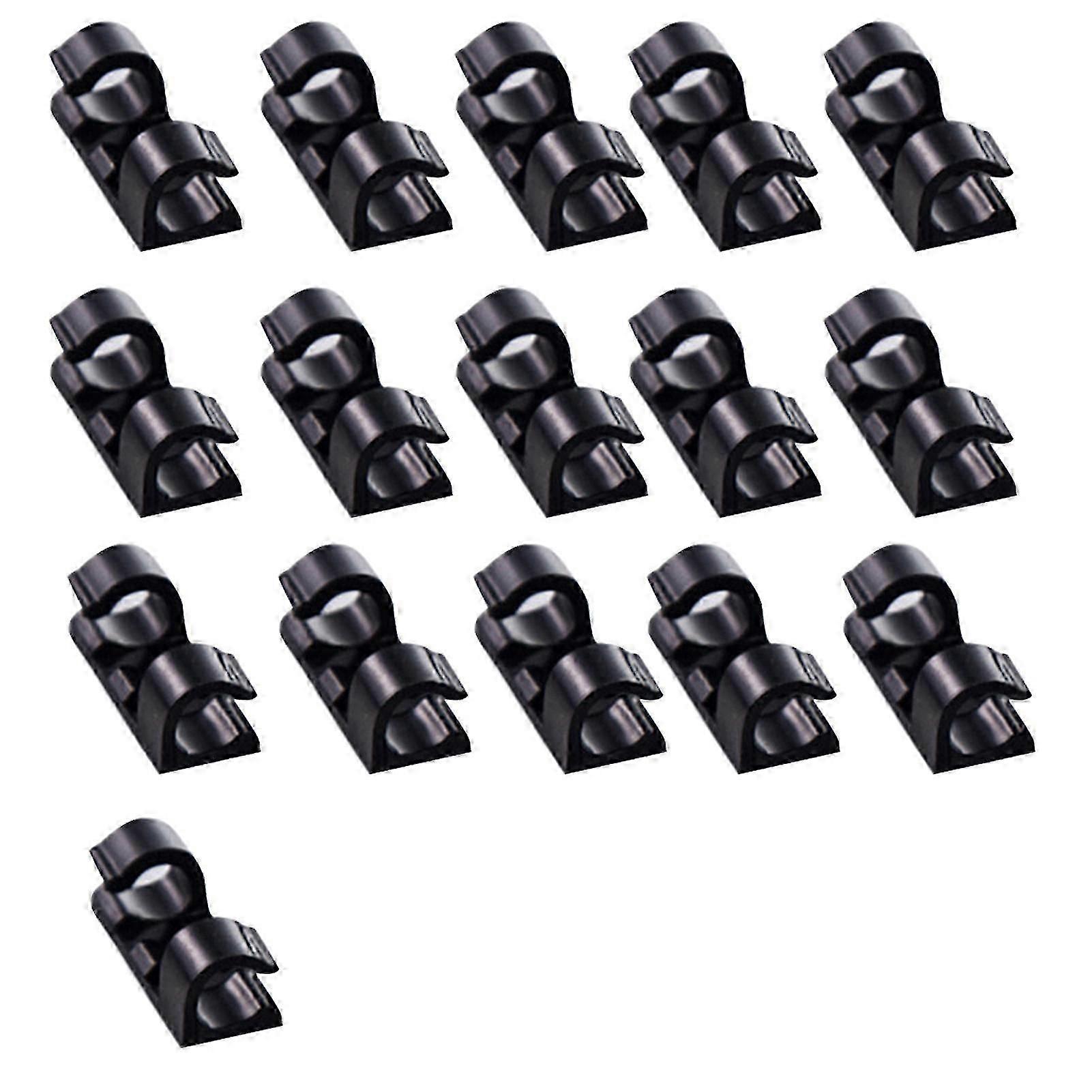 20pcs דבק עצמי טעינת רשת כבל קליפ חוט מארגן מחזיק מהדק