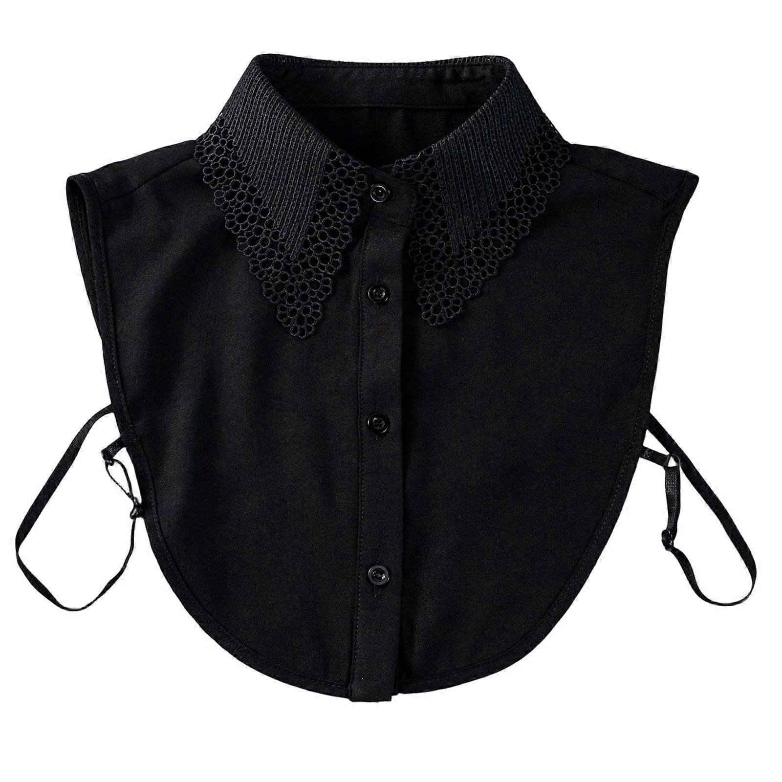 Multipurpose Faux Collar With Breathable Ruffle Shoulder Lace Collar Fashion Neckpiece Ideal For Daily Use Event  D