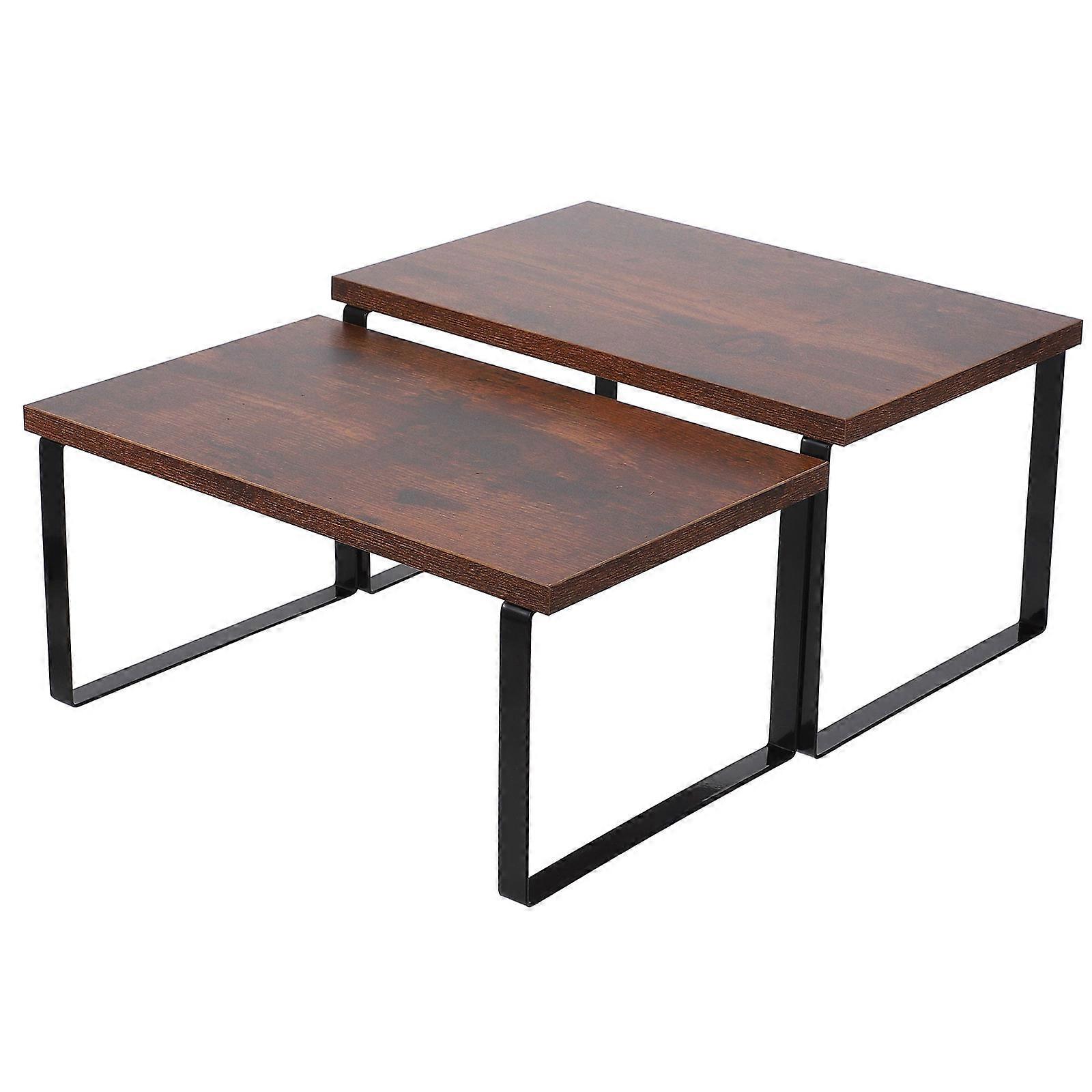 Multifunction Kitchen Shelf Wood Organizer for 2Pcs Spice Storage