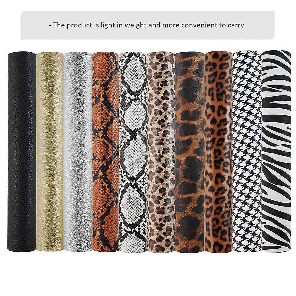 Animal Skin Pattern Faux Sheets for Earrings Making 10Pcs Set