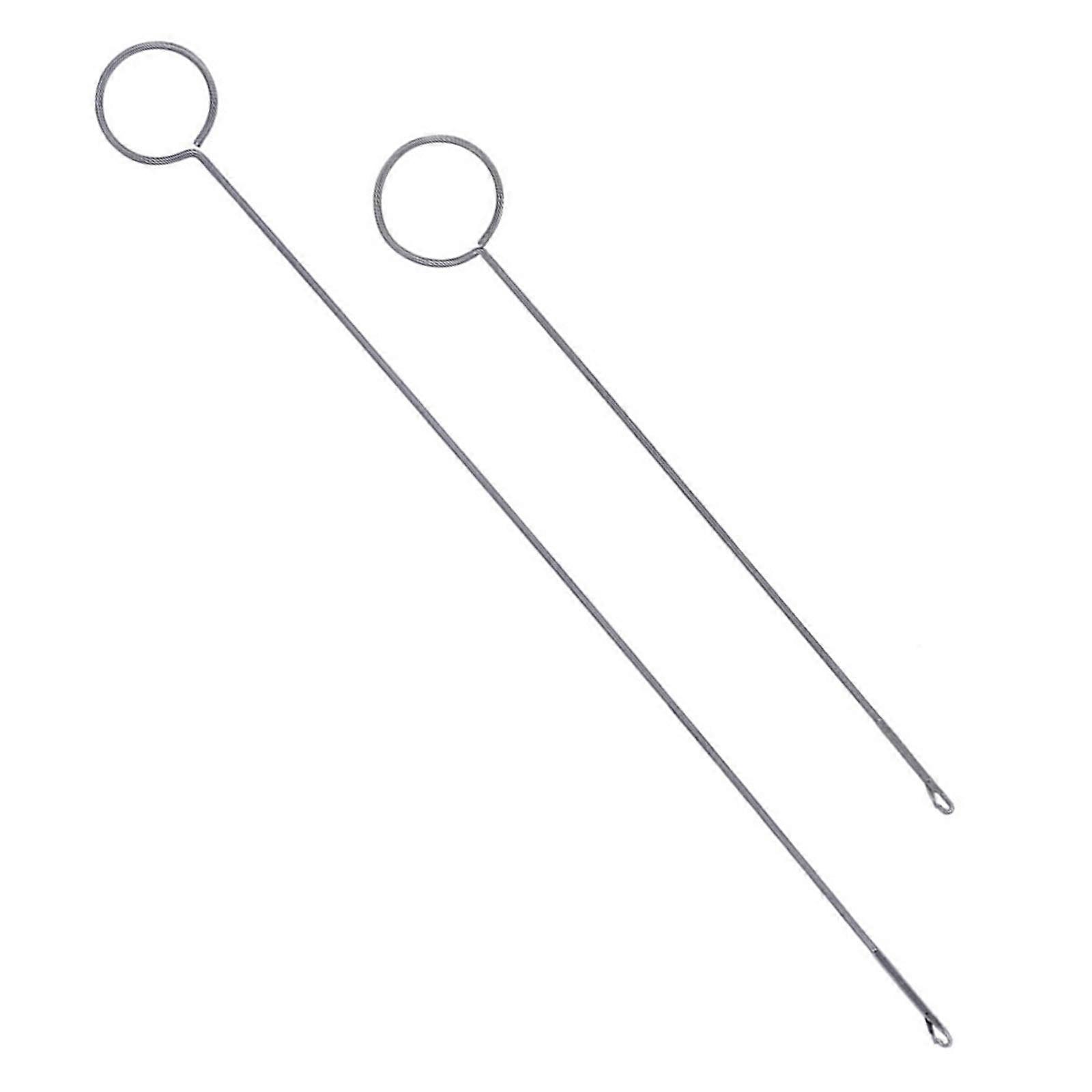 Loop Turner Crochet Hook for Sewing Bias Tubing 2Pcs Silver Tools