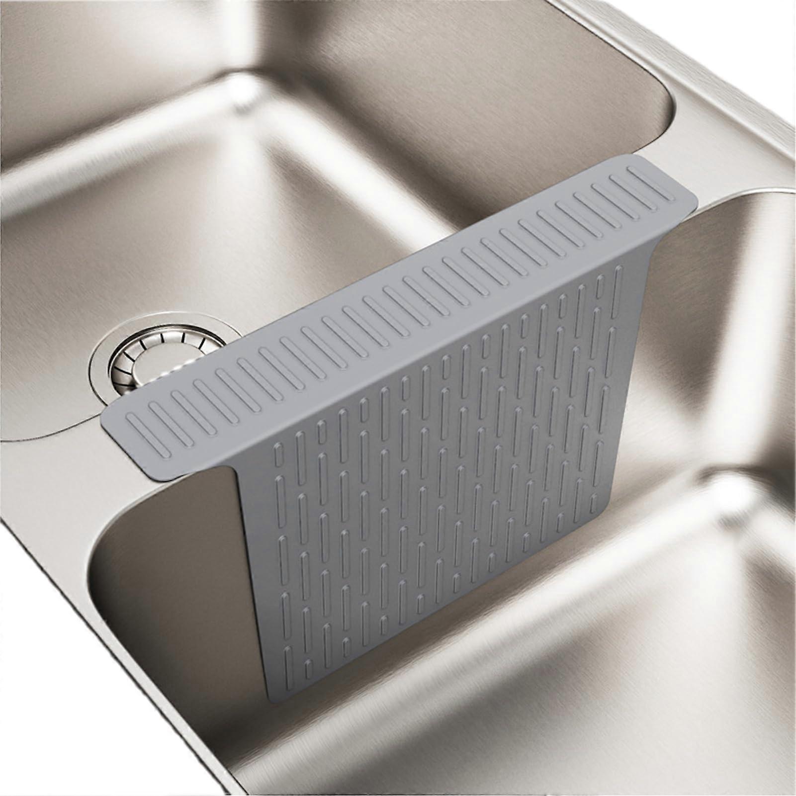 Silicone Sink Protector Pad with Heat Resistant AntiSlip Scratch Resistant Divider Mat, Grey