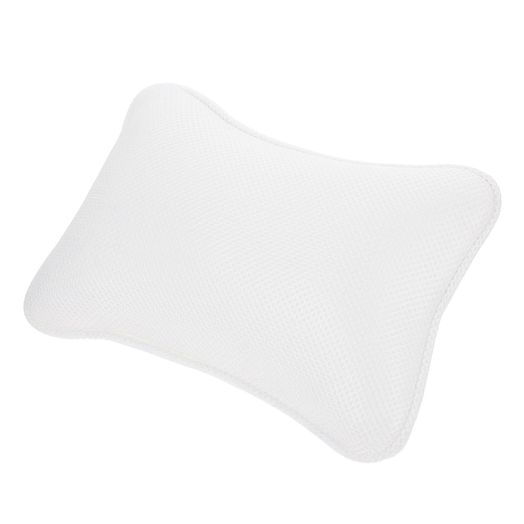 Bath Pillow with Suction Cups, Quick Dry Mesh, Ergonomic Neck Support for Spa Tub Relaxation