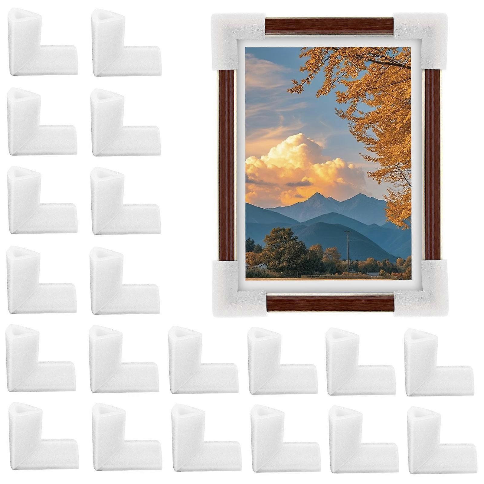 Pearl Cotton Corner Protectors L Shaped Packaging Edge Guards 24Pcs