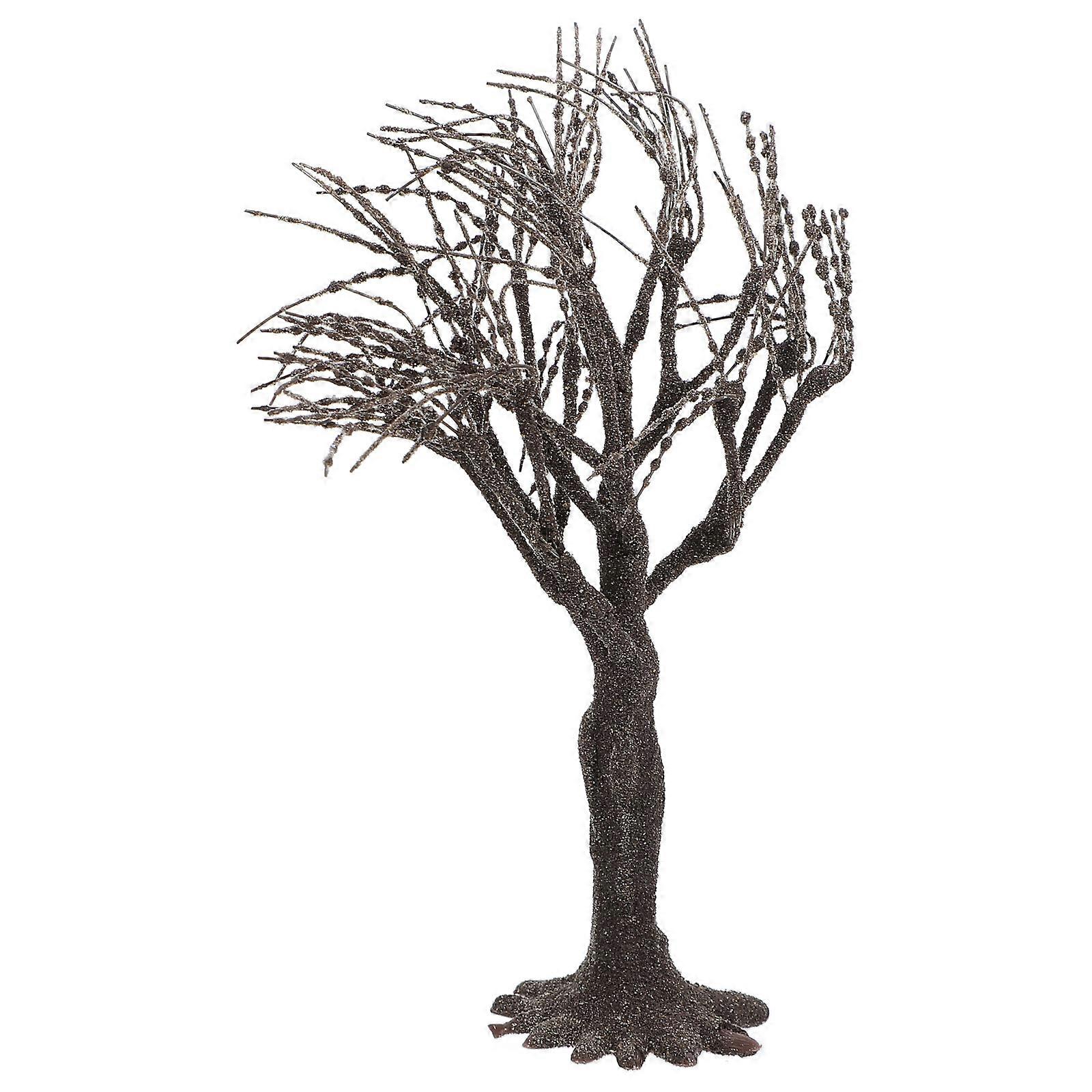 Miniature Tree Models Suitable For Model Train Scenery DIY .00X7.00X1.00CM Coffee Decor 3Pcs