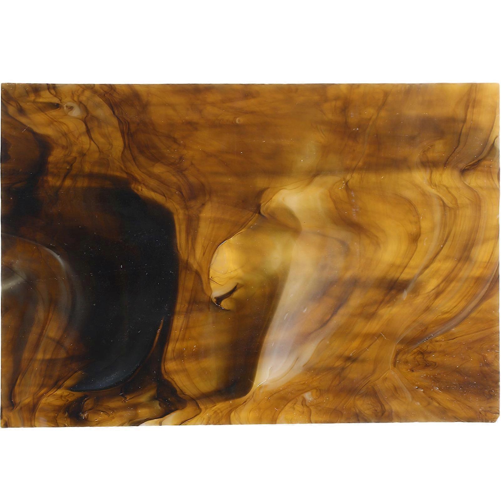 Light Brown Glass Tiles for Decorating Pieces 5 Sheets DIY Craft Material