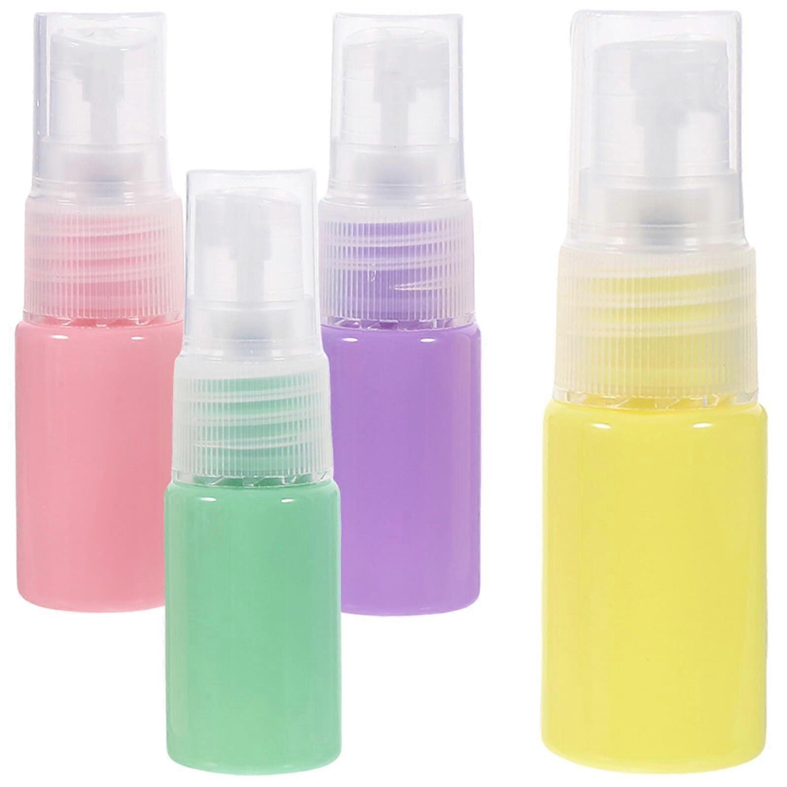 4pcs Refillable Perfume Atomizer Travel Spray Bottle Set with Mist Sprayer and Durable Plastic Shell