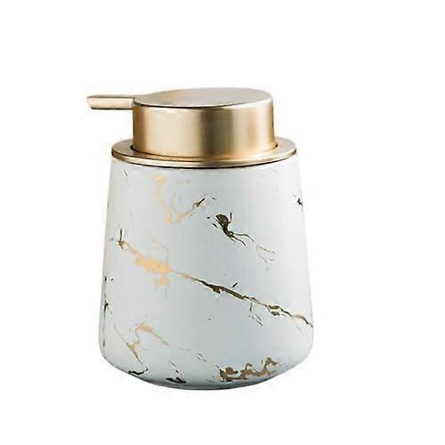 Ceramic Soap Dispenser 250ml White Refillable for Bathroom and Kitchen with Elegant Modern Design