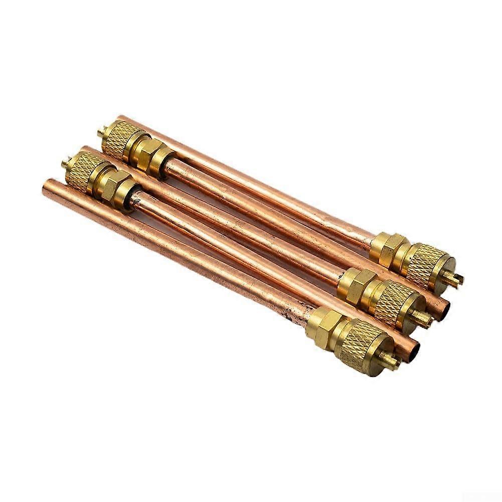 HVAC Valve Accessories 10Pcs Copper Set for Leak Testing and Refrigeration System Maintenance
