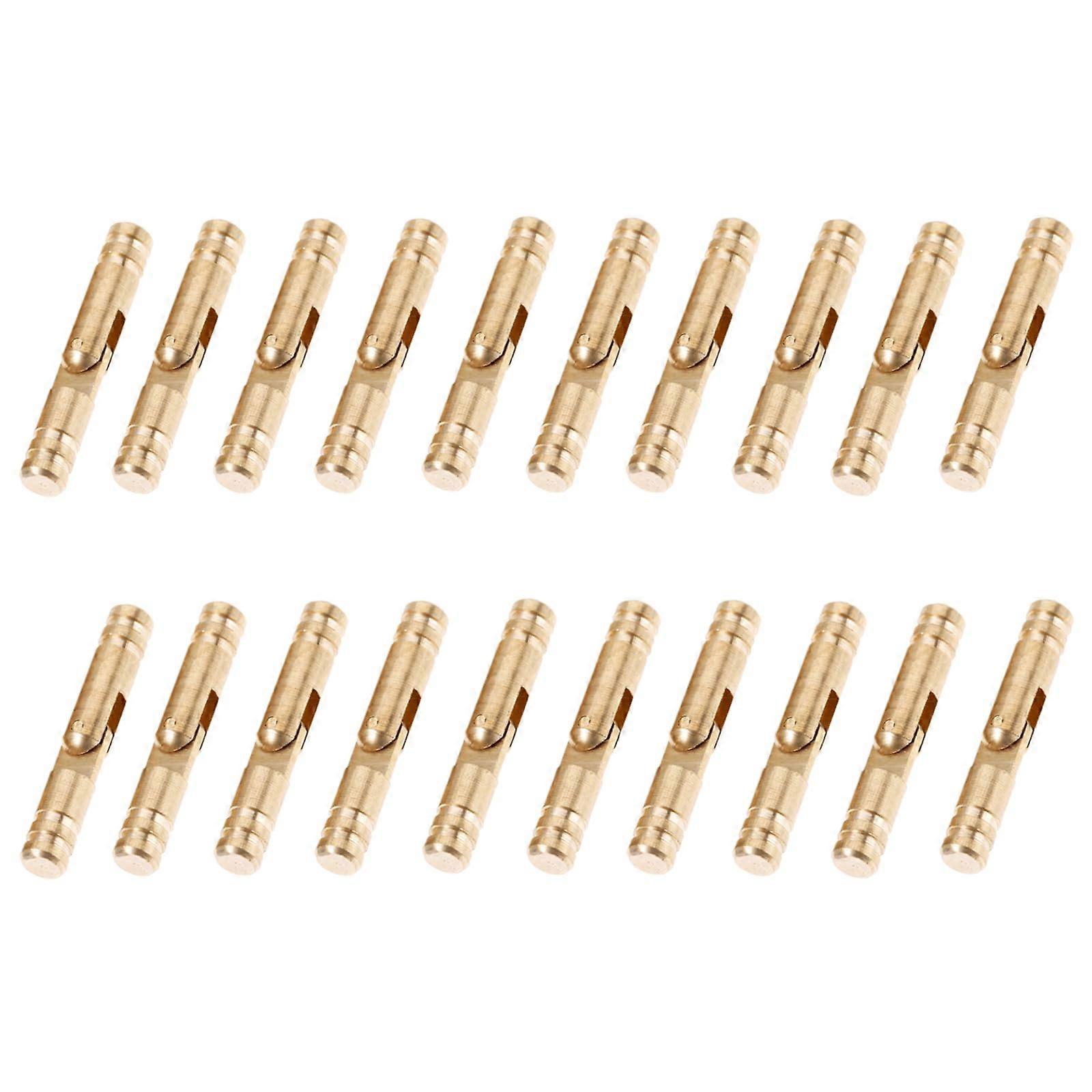 20Pcs Solid Brass Barrel Hinges Concealed Hidden Design 25mm for Jewelry Boxes and Cabinets