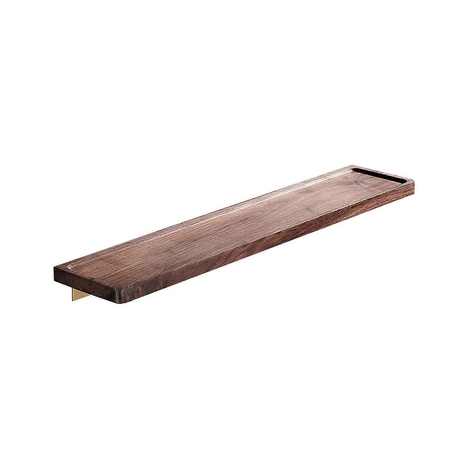 No Drilling Shower Shelf Rustproof Waterproof Black Walnut Corner Caddy for Bathroom Kitchen