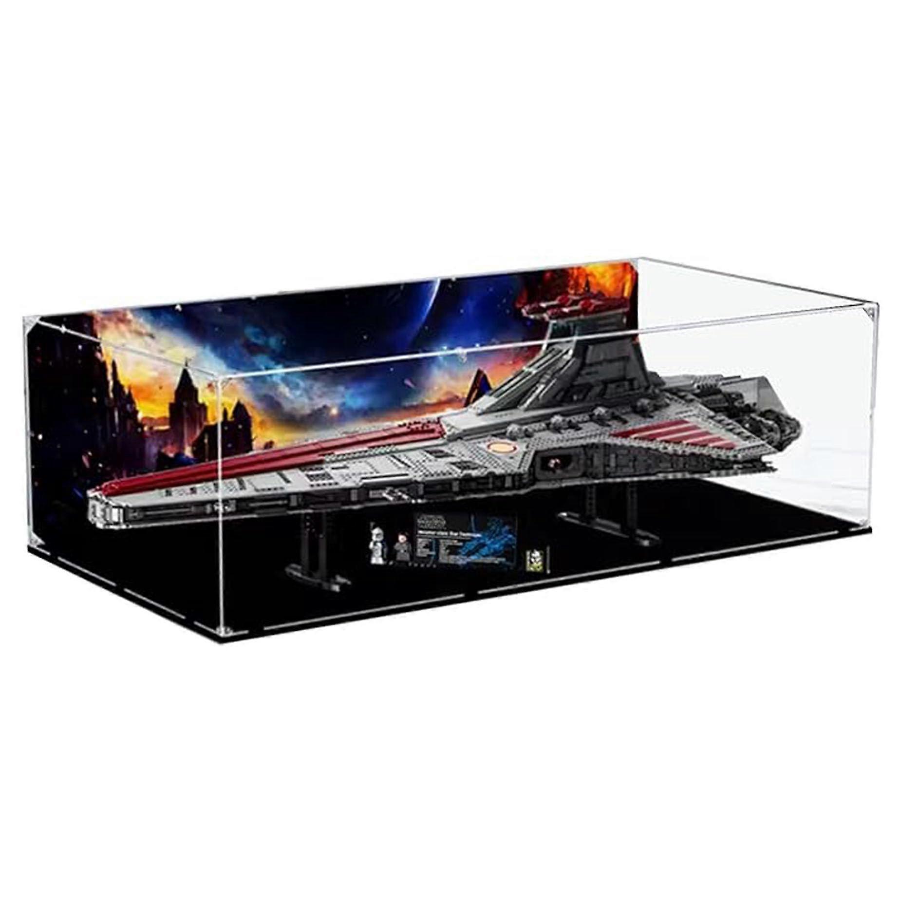 Acrylic Display Case for  75367 Star Wars Cruiser, Crystal Clear Dustproof Box Compatible with  Sets (Style A)