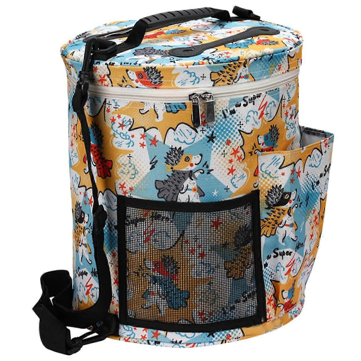 Large Capacity Knitting Storage Bag with Tangle Yarn Organizer for Crochet Projects