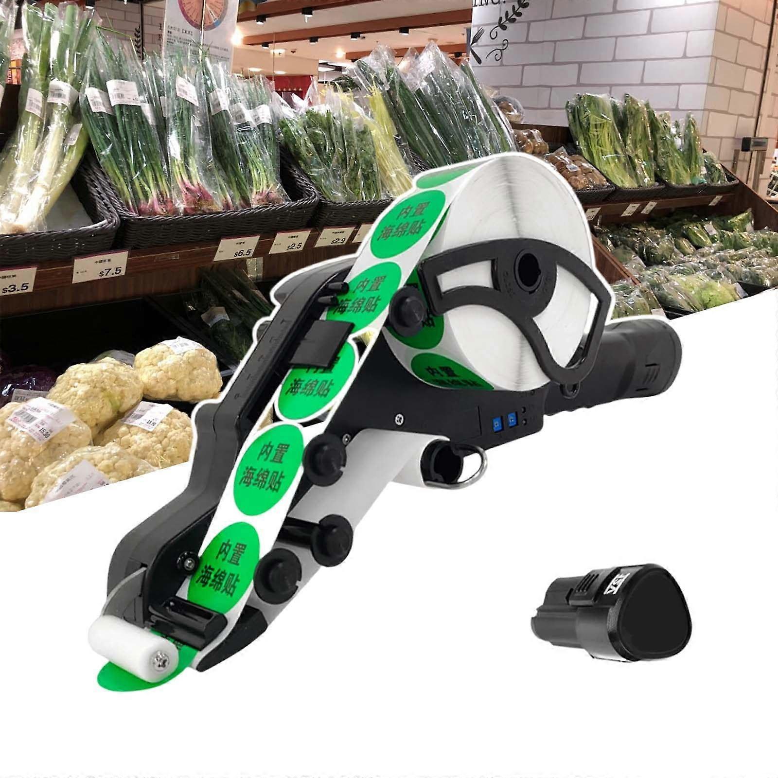 Cordless Smart Sensor Label Applicator for Fruit 40mm Battery Powered Handheld Sticker Dispenser