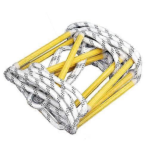 Emergency Fire Escape Rope Ladder with Carabiners, 20Ft, Fire Resistant, Tool Window Deployment