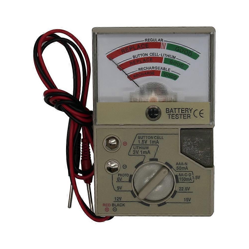 Batterijtester met meter Elektrische spanningstester