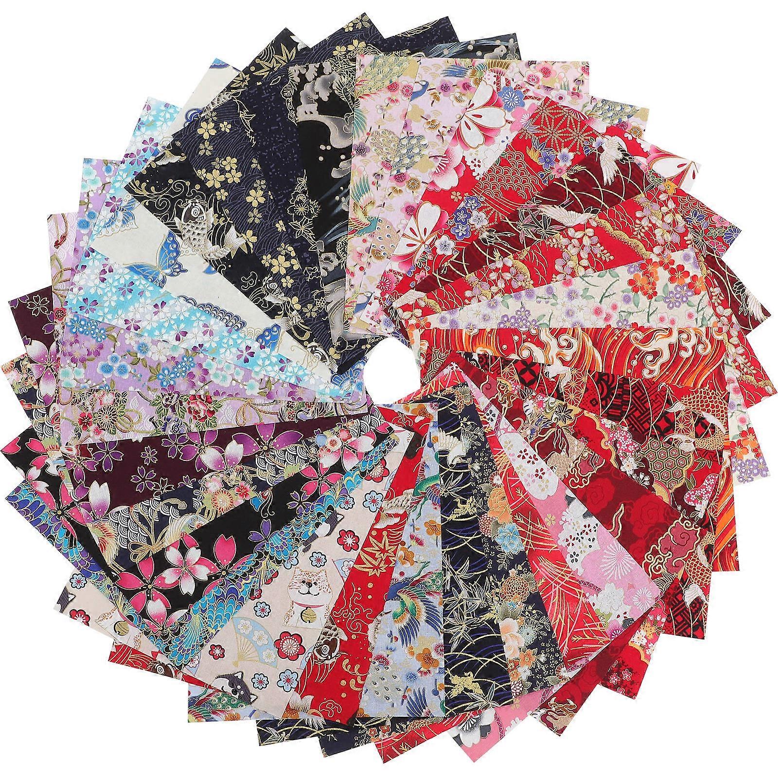 Quilting Patchwork Cotton Fabric for DIY Use 30 Sheets Assorted Colors