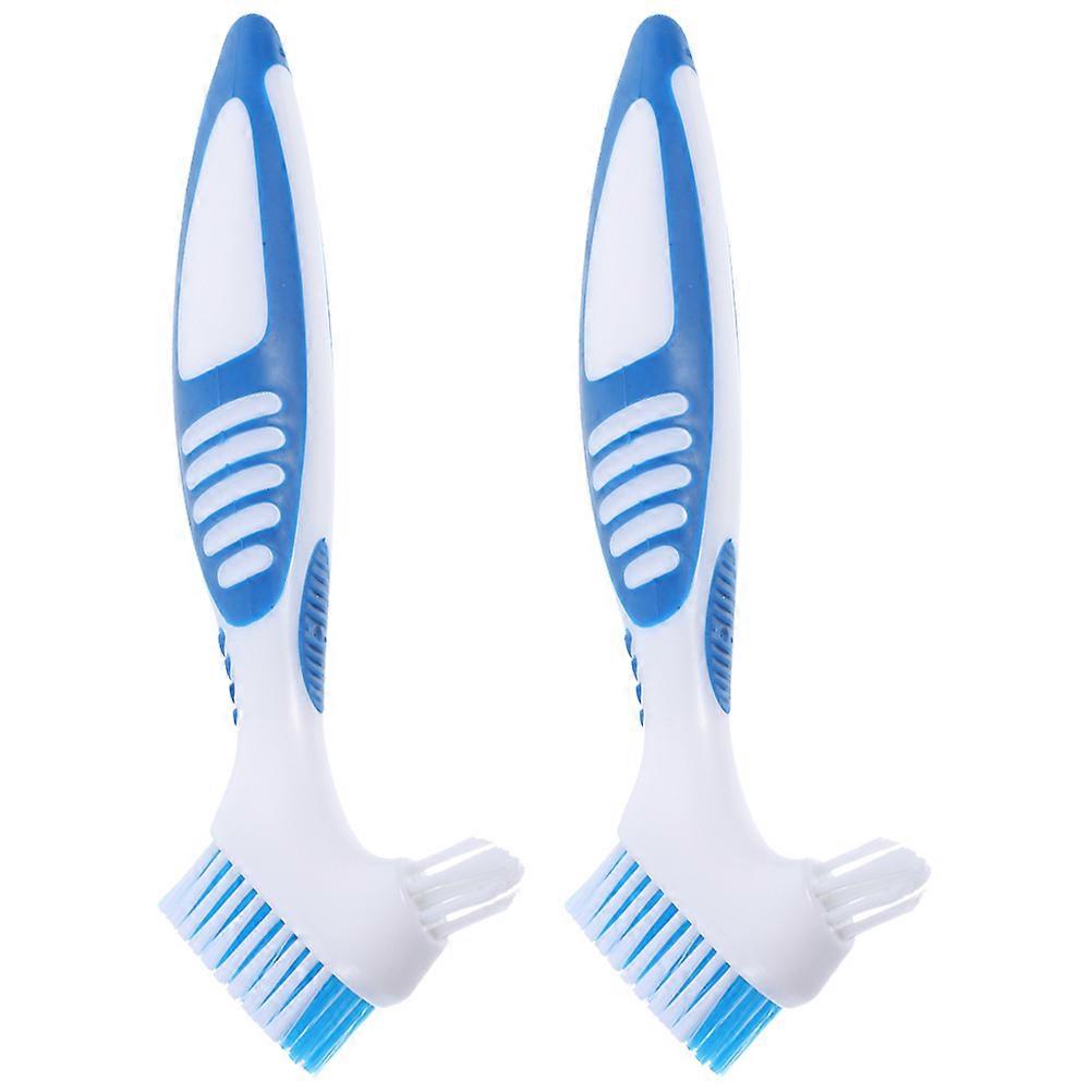 Aquatic Turtle Shell Cleaning Brush for Shell Dirt Removal 2Pcs Set Blue