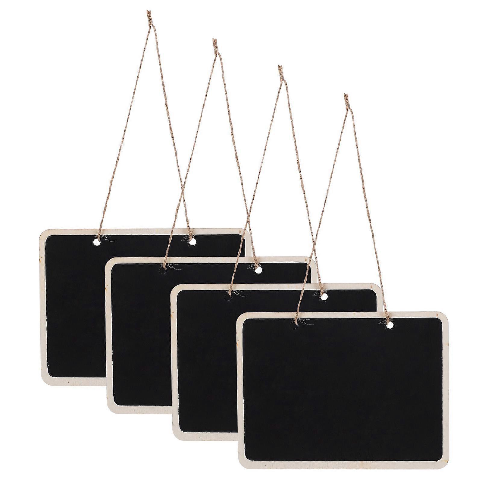 Black Chalkboard Tags Mini Hanging Board for Leaving Message 4Pcs