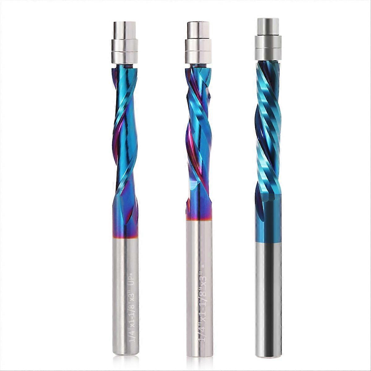 Shank Solid Carbide Bearing Guided Two Flute Flush Trim Router Bits