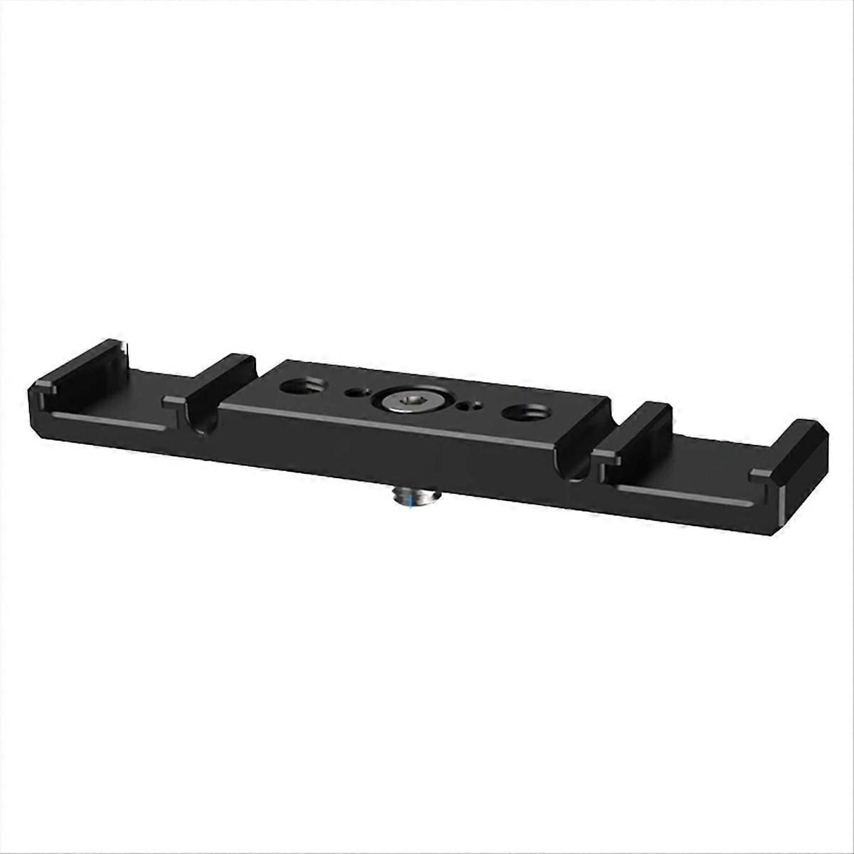 Dual Cold Shoe Mount Bracket 1/4 Arca for DSLR Camera B