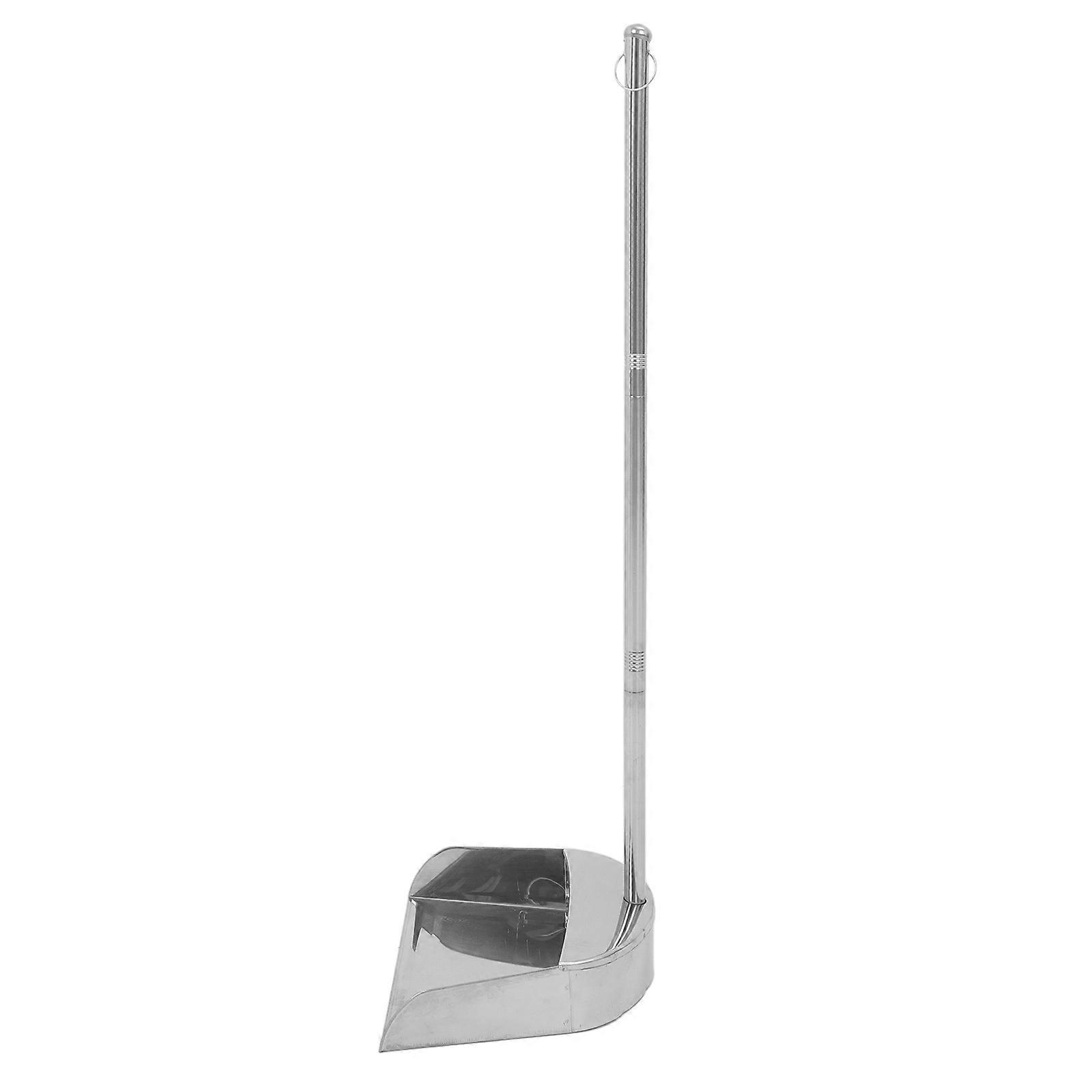 Garbage Stainless Steel Dustpan for Indoor Use with Long Handle