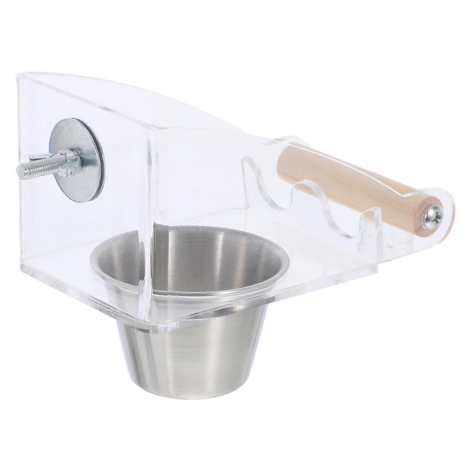 Bird Feeder Automatic Spillproof Transparent Food Dispenser for Parakeets