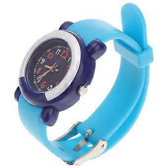 Kids Waterproof Watch Quartz Watch for Boys Girls Blue Luminous Wristwatch