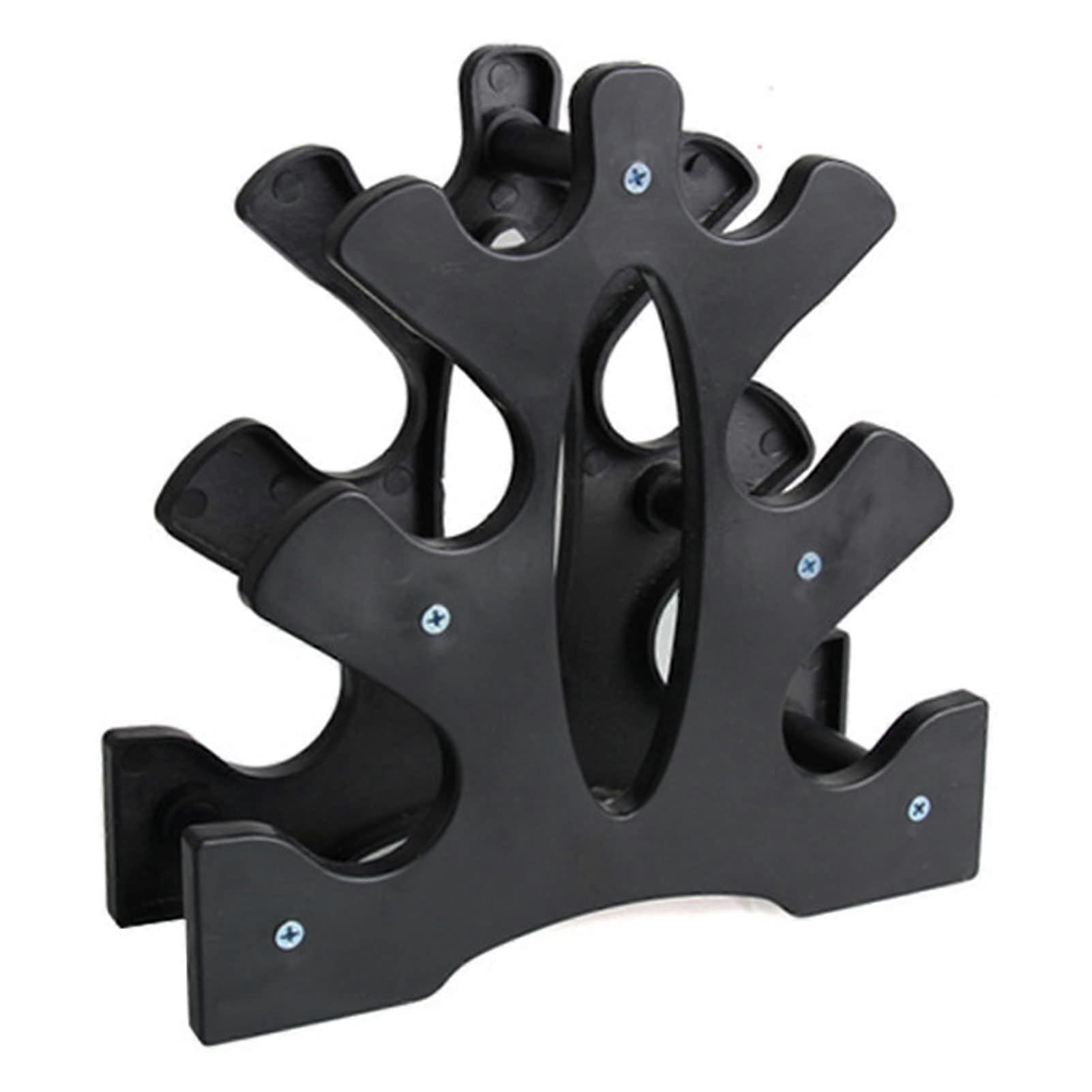 Dumbbell Rack 3 Tier Weight Storage Stand with Triangular Base for SpaceSaving Home Gym