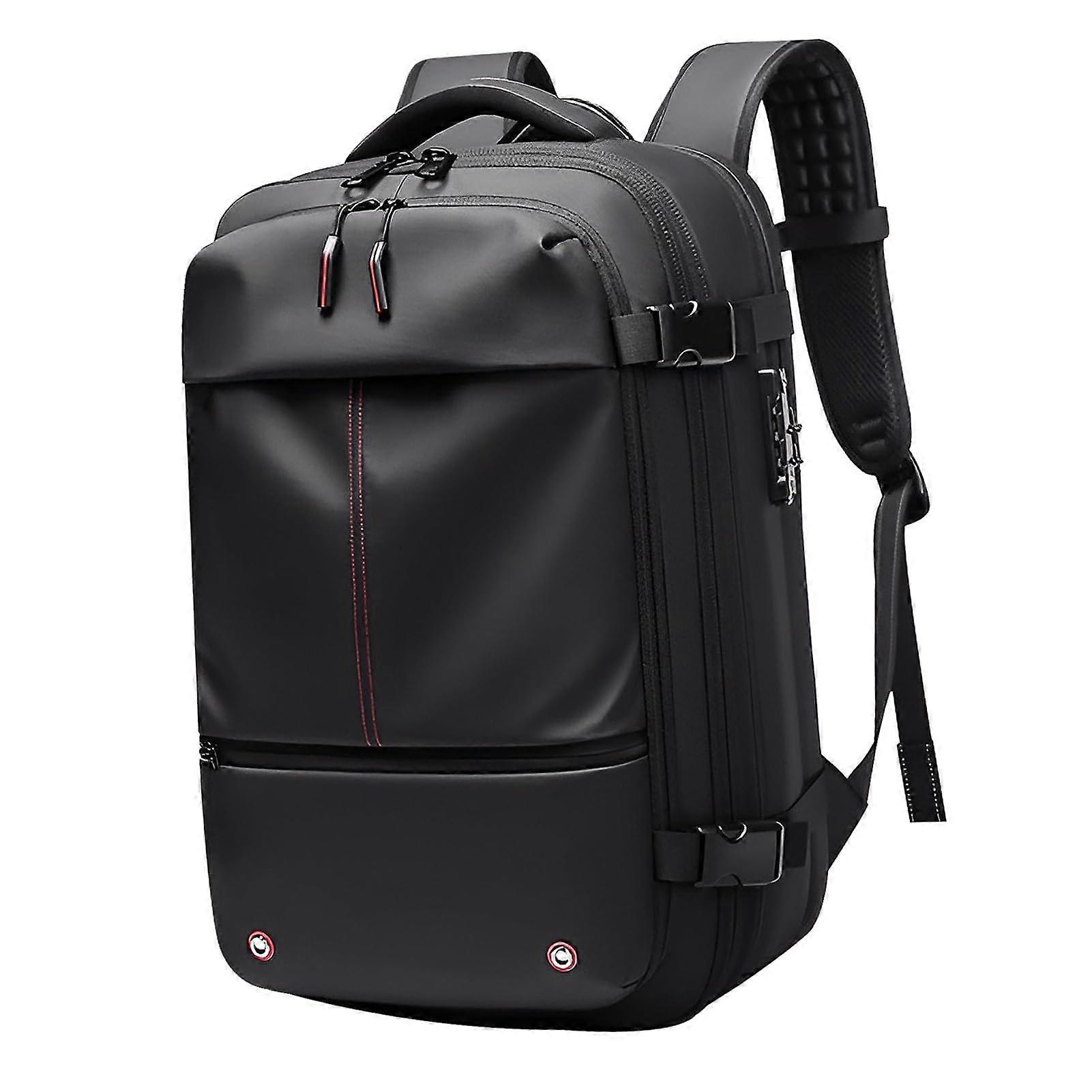 Vacuum Compression Travel Backpack with Pump, Waterproof Expandable Large Capacity AntiTheft Bag