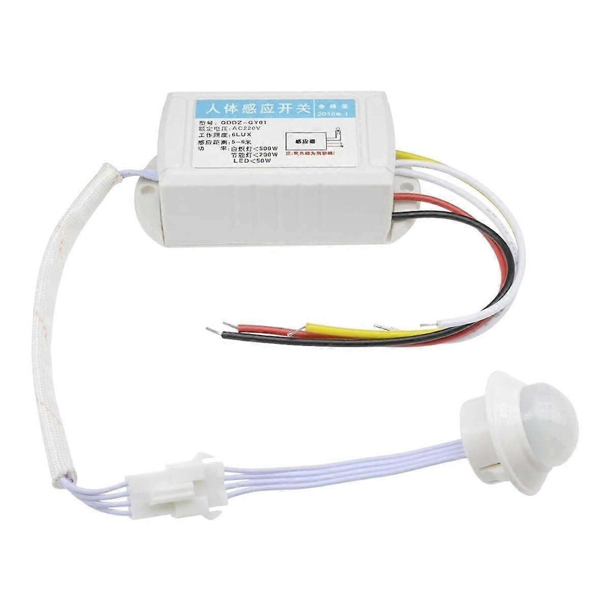110V 220V PIR Motion Sensor Switch Infrared Detector for Automatic Light Control, Easy Install