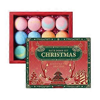 Salt bath ball Christmas gift box set 12 pcs New salt bath ball Christmas gift box set bubble bath bath ball bath ball cleansing body fragrance