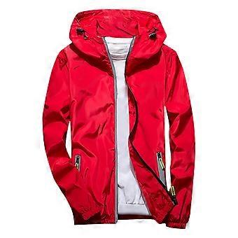 Giacca casual con cappuccio e cerniera da uomo e da donna – Leggera, impermeabile e antivento per tutte le stagioni, compatibile con l'abbigliamento invernale