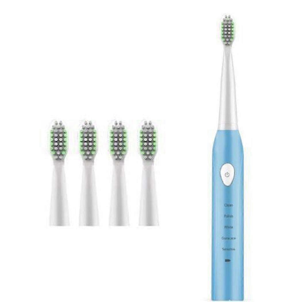 Rechargeable Electric Toothbrush with Consistent Cleaning Power and Replaceable Brush Heads