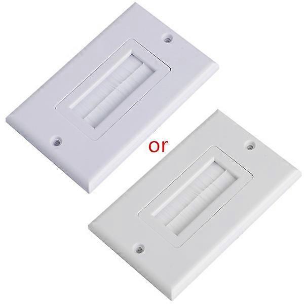 1 Single Wall Plate with Brushes, Port Insert, Protection, Socket Mounting Panel - Cable Management