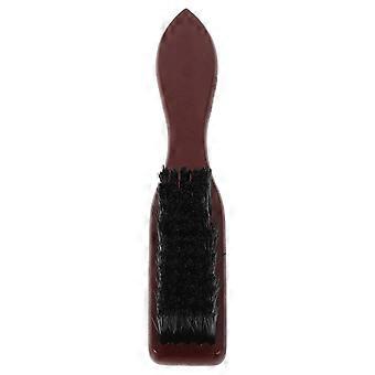 Men's Wooden Beard Brush for Cleaning 2Pcs Brown Nylon Bristle Beard Care