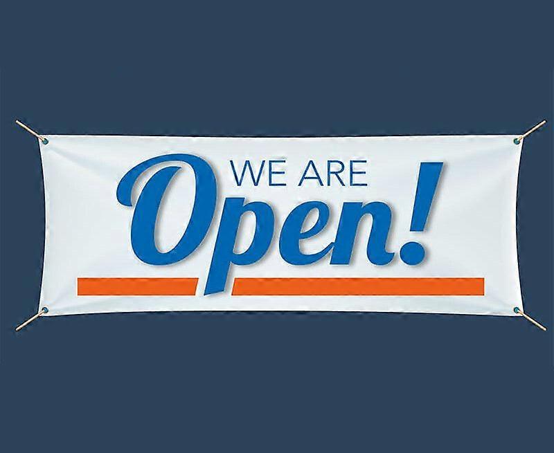 WE ARE OPEN! Banner FB1270