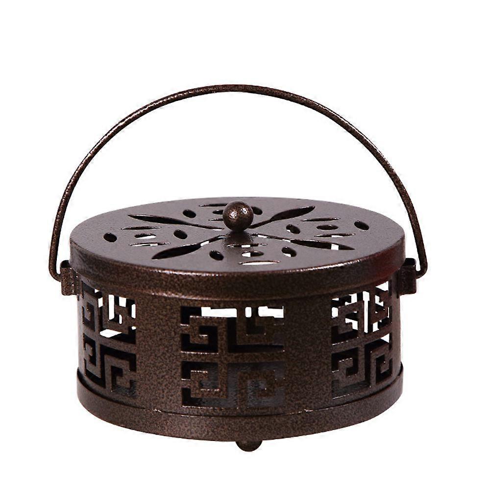 Bracket Retro Portable Fireproof Incense Burner with Handle