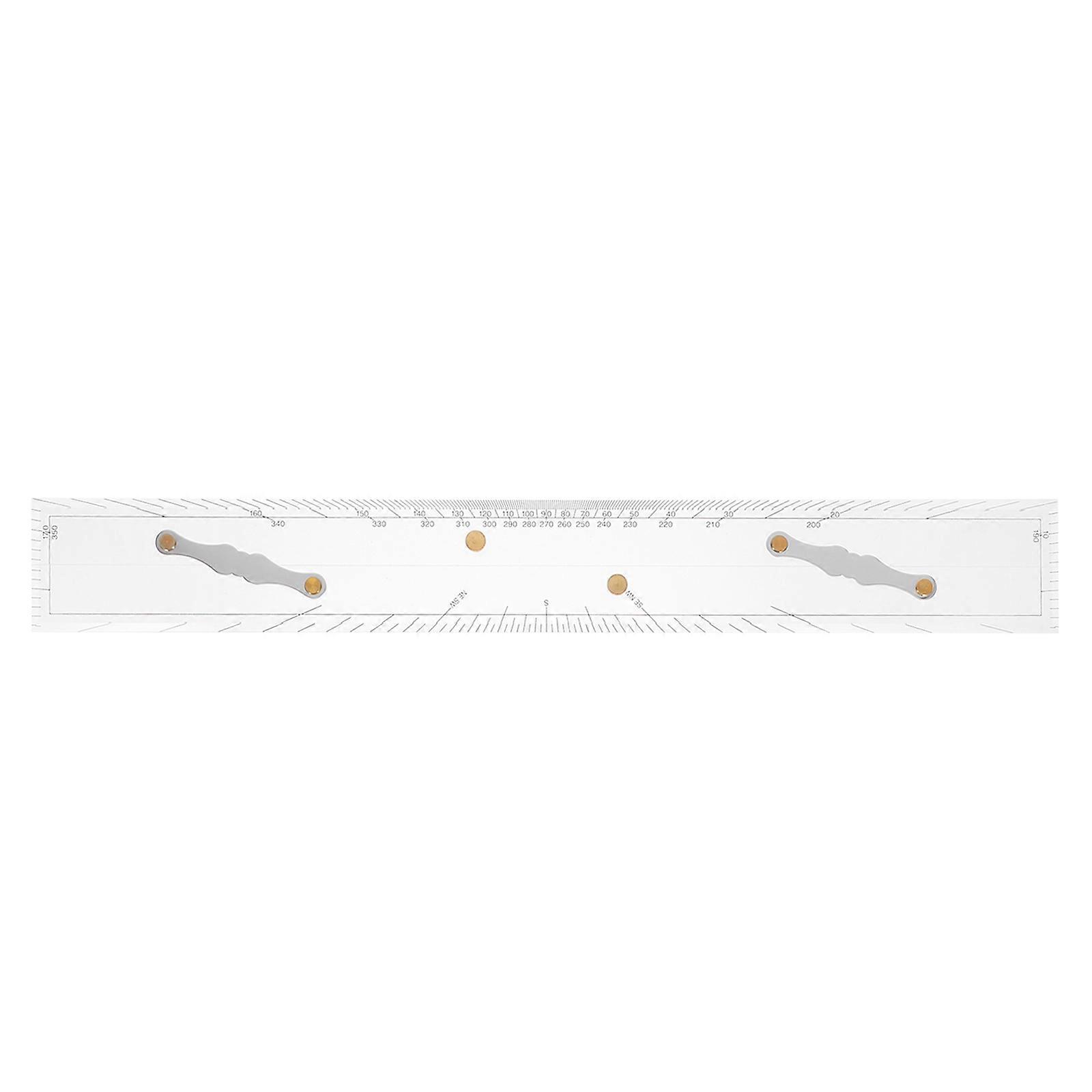 Transparent Acrylic Parallel Ruler For Marine Engineering Complex Environments Navigation Safety Pull Design 1Set