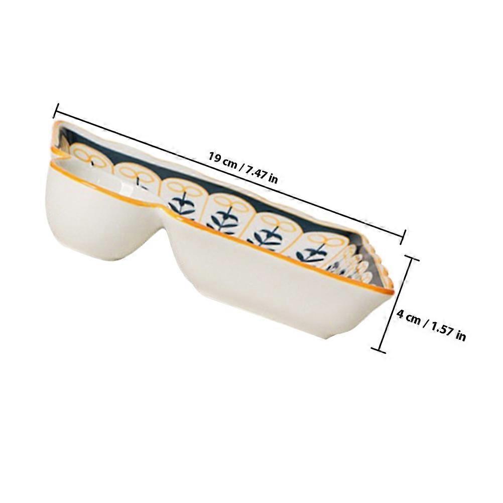 Dumpling Plate Ceramic Household Dumpling Dish for Kitchen Use Multi-Function