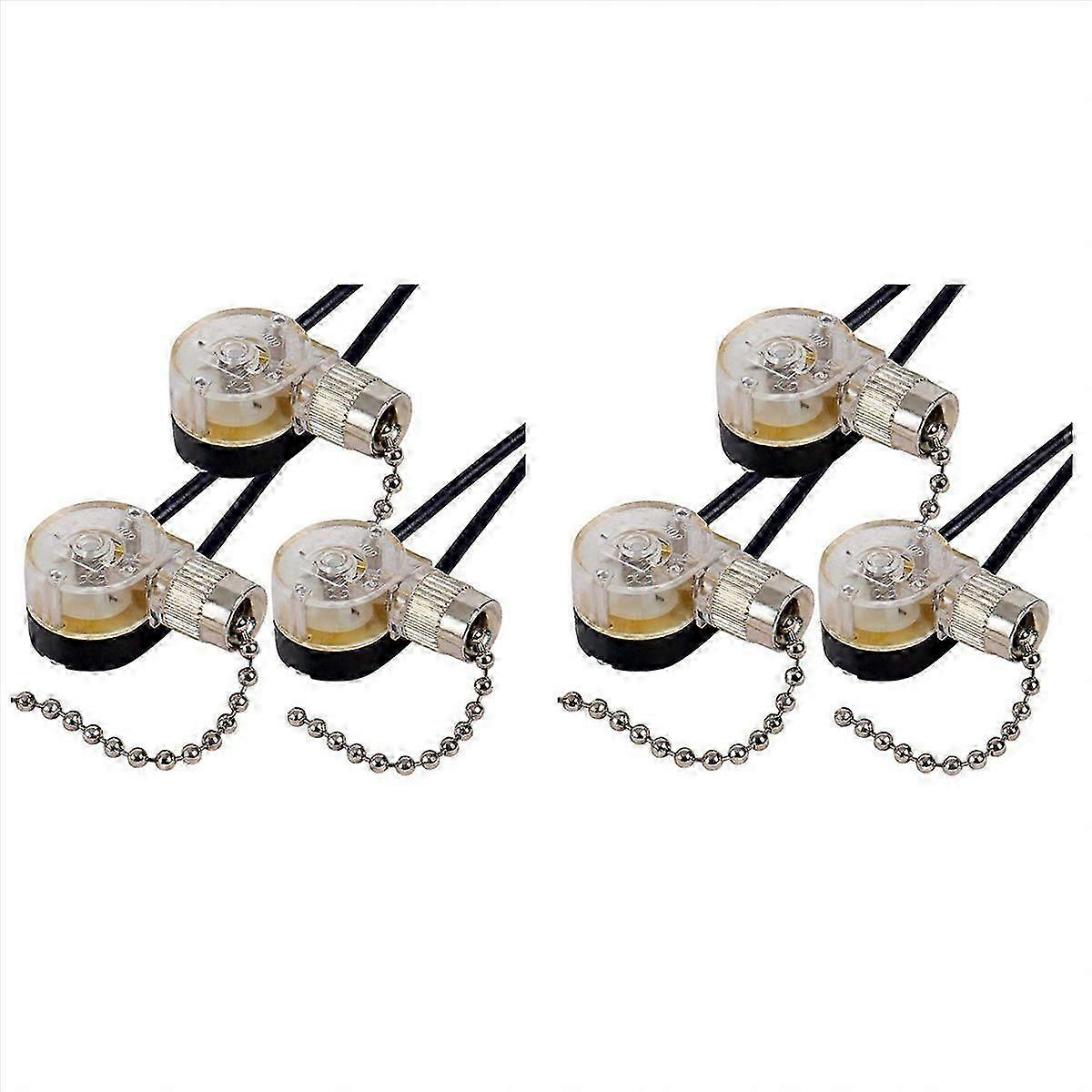 3Pack Ceiling Fan Light Switch ZE-109 Fan Switch Ceiling Pull Chain Switch Replacement