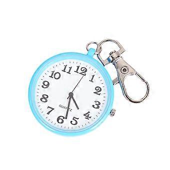 Pocket Watch Necklace for Decoration Vintage Retro Hanging Watch Pendant Sky-Blue